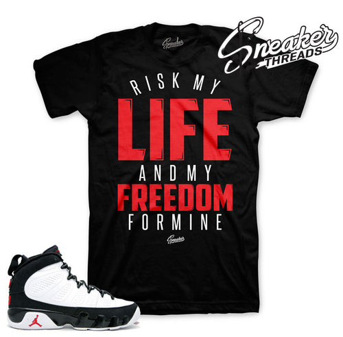Clothing match Jordan 9 OG space jam sneaker tees shirts.