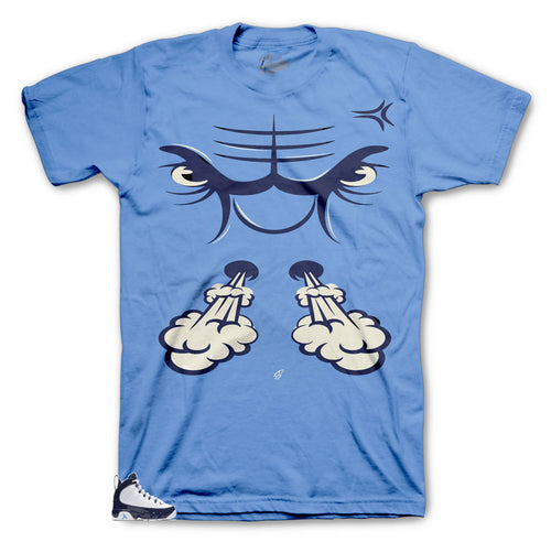 Jordan 9 sneaker UNC has shirt to match 