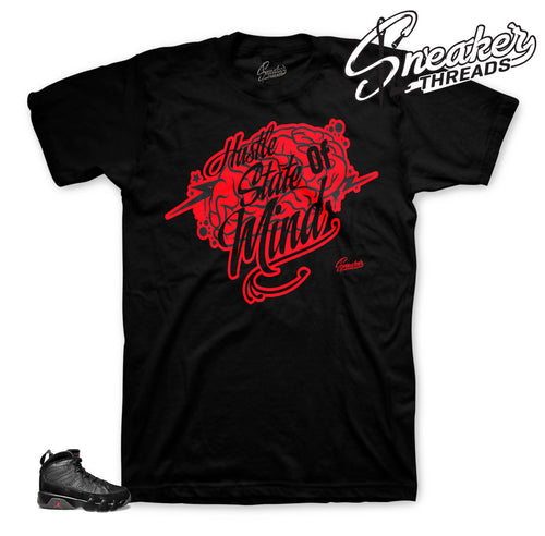 Sneaker threads match Jordan 9 bred shoes | Sneaker tees.