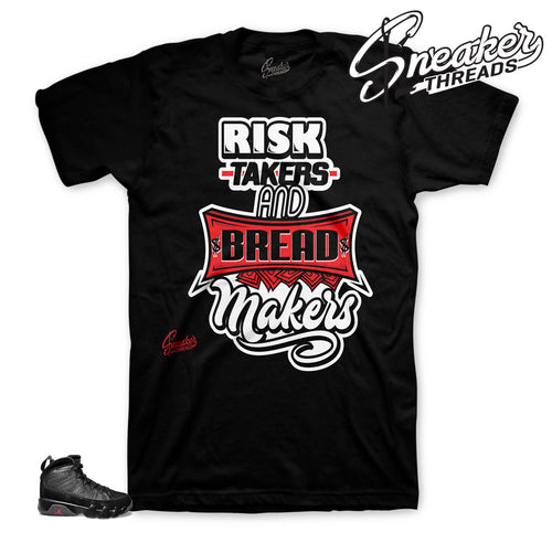 Jordan 9 bred shirts match retro 9 bred sneaker tees.