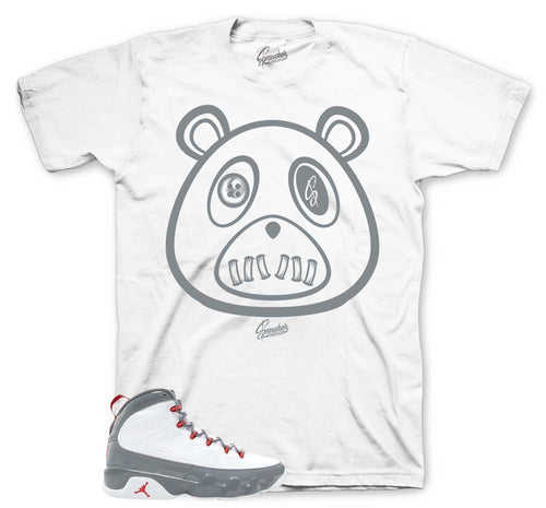 Retro 9 Fire Red ST Bear Shirt