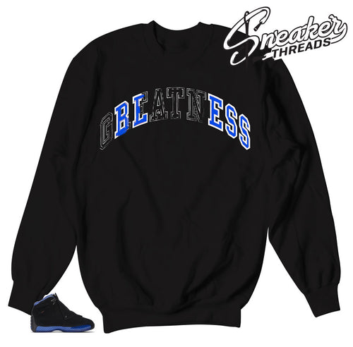 Stitched Royal sweaters to match Royal 18's