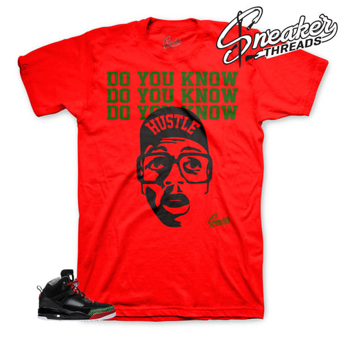 Tee shirts match Jordan spizike black green sneaker matching tees.