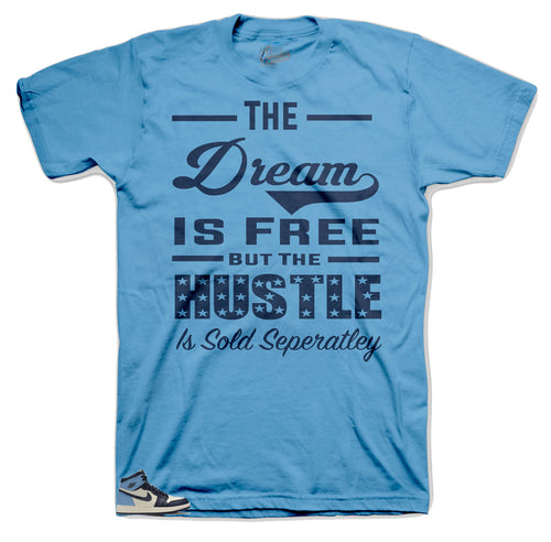 Jordan 1 UNC obsidian sneaker collection has matching shirts made to match perfectly with the Jordan 1 unc 