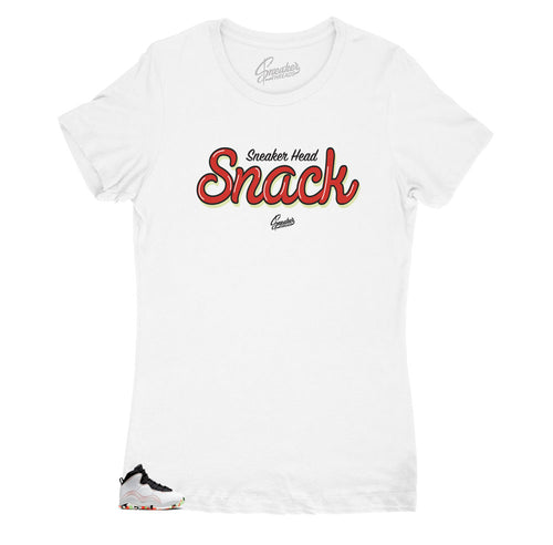 women shirts to match the Jordan 10 ember glow women sneakers