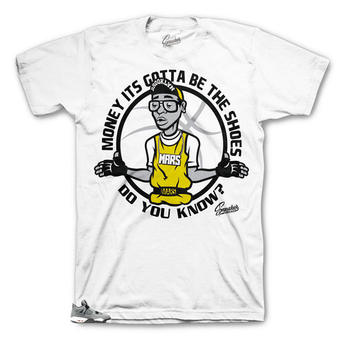 Jordan cool grey 4's matches t shirts designed to match the Jordan 4 cool grey sneakers