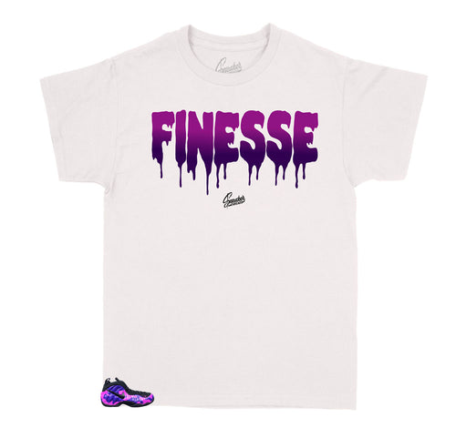kids sneaker Foampositee camo purple has matching kids t shirts designed  to match the foamposite cam sneakers for kids