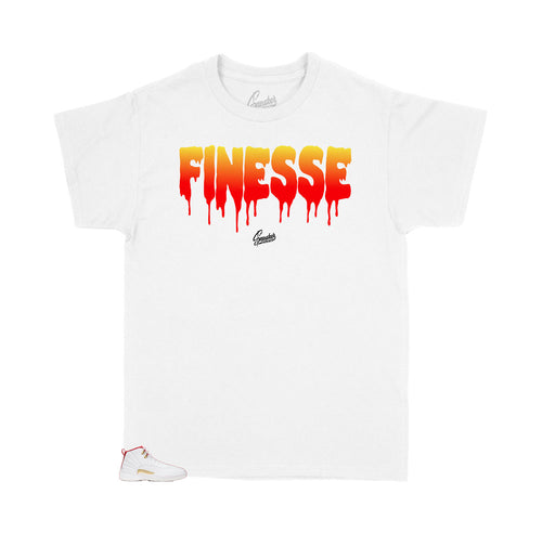 Jordan 12 FIBA kids sneakers have matching kids shirts designed to match Jordan 12 fiba kids sneakers