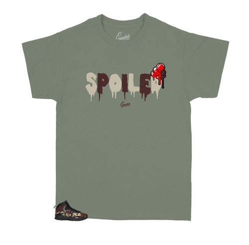Kids tees matching with the kids Jordan 10 woodland camo sneakers