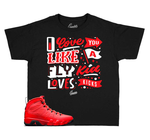 jordan 9 chile red sneaker tees