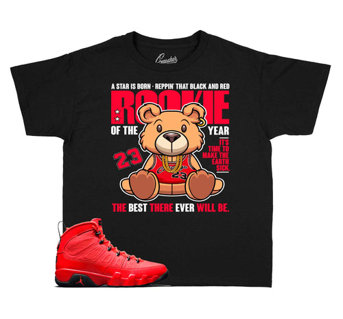 jordan 9 chile red sneaker tees