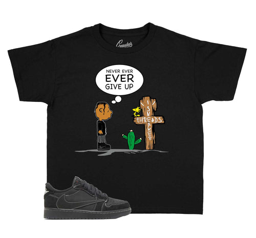 Kids - Black Phantom 1 Never Give Up Shirt