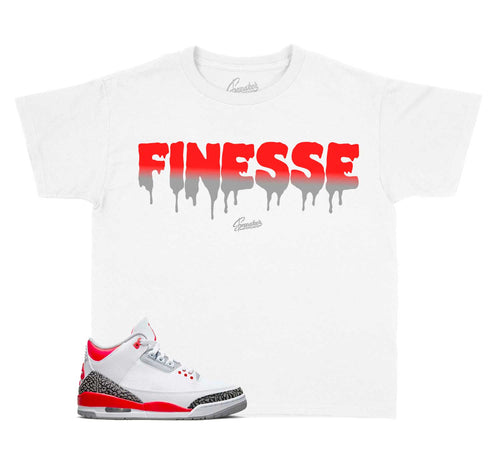 Kids - Fire Red 3 Finesse Shirt