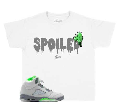 Kids  jordan 5 green bean sneaker tees