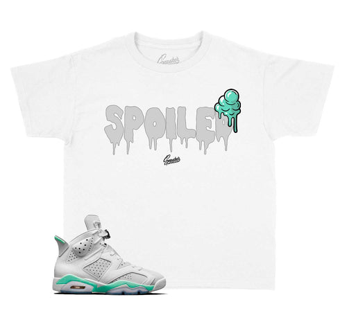 Kids Jordan 6 mint foam sneaker tees
