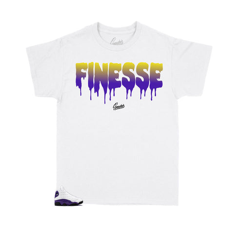 kids shirts to match the kids Jordan 13 laker sneaker collection
