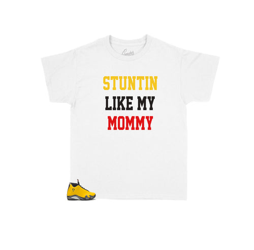 Jordan 14 reverse ferrari sneaker tees | Kids matching tees for shoes.