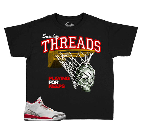 Kids Sneaker tees | Jordan 3 Cardinal Red