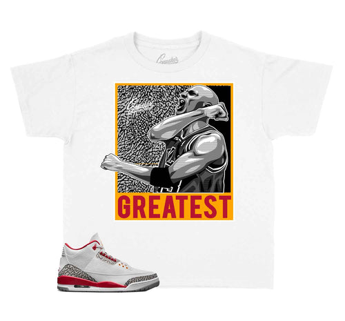 Kids Sneaker tees | Jordan 3 Cardinal Red