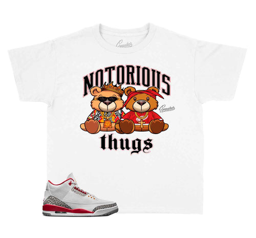 Kids Sneaker tees | Jordan 3 Cardinal Red