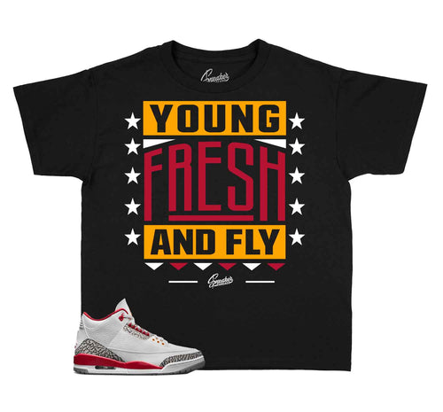 Kids Sneaker tees | Jordan 3 Cardinal Red