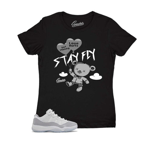 Womens - Cement Grey 11 Money Over Love Shirt