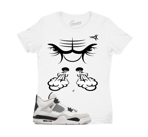 Ladies Jordan 4 military black sneaker tees
