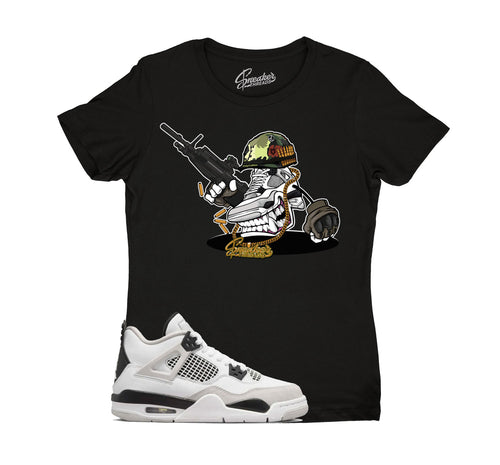 Ladies Jordan 4 military black sneaker tees