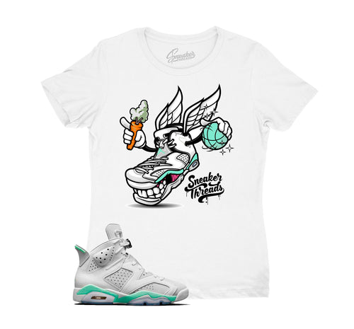 Ladies Jordan 6 in Foam Sneaker Tees