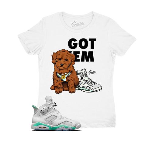 Ladies Jordan 6 in Foam Sneaker Tees