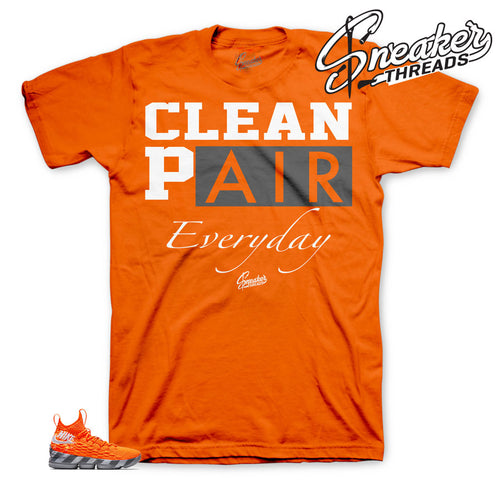 Sneaker tees to match Jordan 15 orange box shoes.