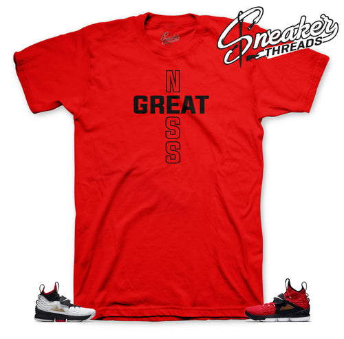 Lebron 15 red diamond turf sneaker tees Match Lebron 15 shoes.