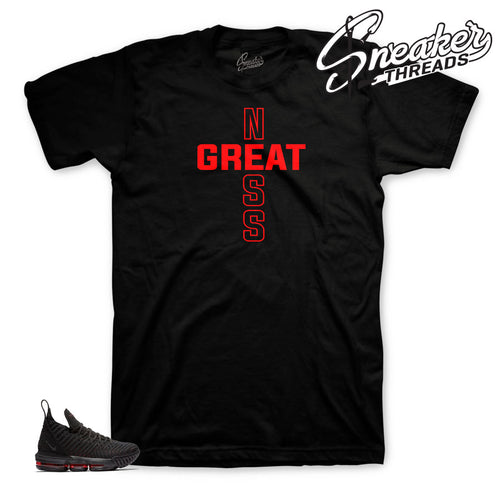 Lebron 16 bred sneaker shirts match lebron 16 bred sneakers.
