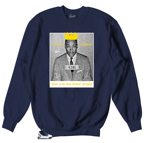 Crewneck collection matches Lebron III midnight navy sneakers collection 
