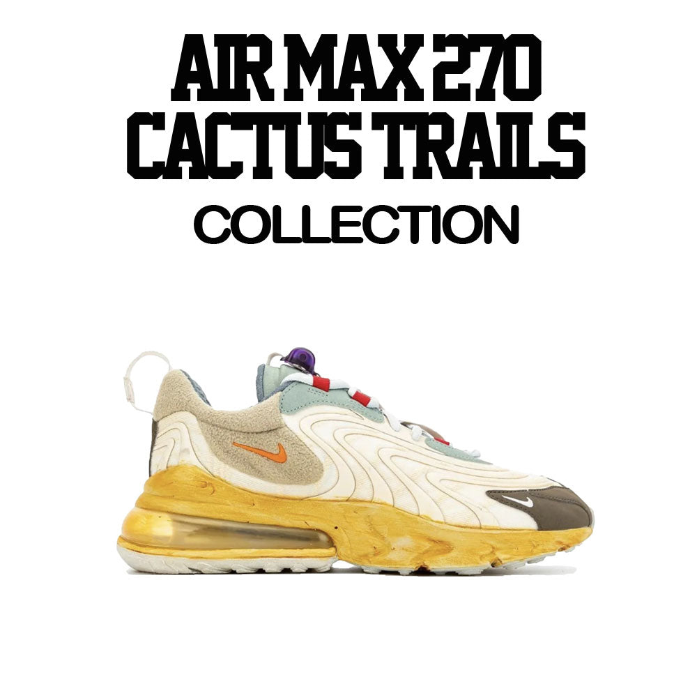 Air max 270 react cactus trails sneaker tees match travis scott shoes 5XL / Natural