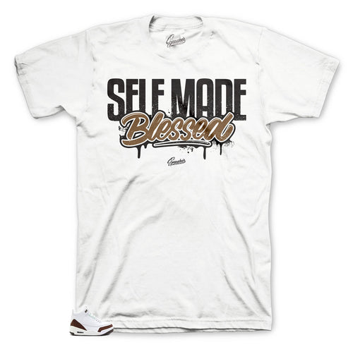 Mocha 3 Jordan shoe  match tees made to match Jordan 3 Mocha collection