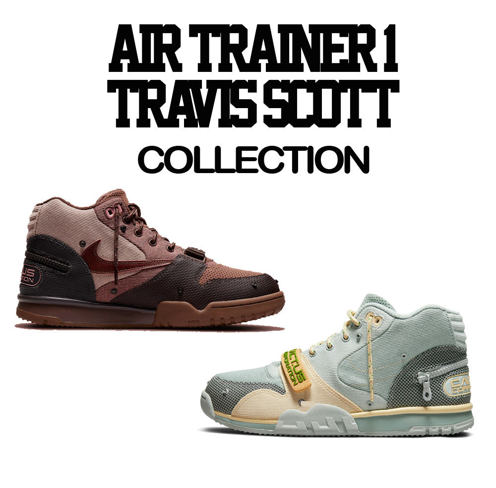 Air Trainer 1 X cactus jack Sneaker Tees grey haze sage | Cactus Shirt