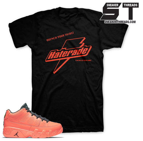 Jordan 9 bright mango tees match infrared 9 sneaker shirts.