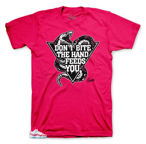 Jordan 11 pink snakeskin sneaker tees match retro 11 pink 11 snake.