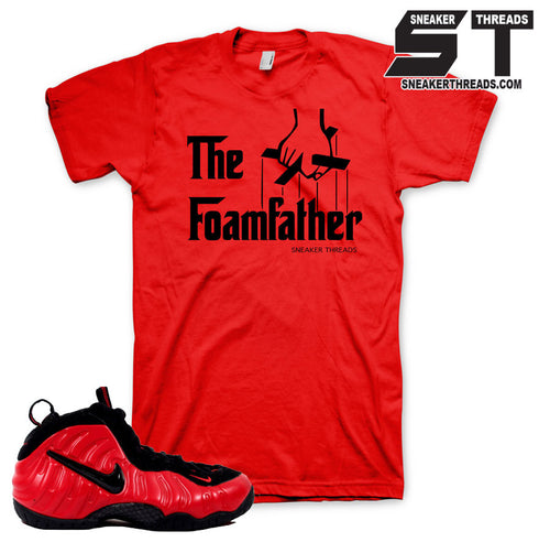 Shirts match foamposite university red shoes. Foam sneaker tees.