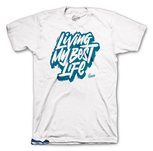 Jordan Living my best Life shirts design to wear with SnakeSkin 11's