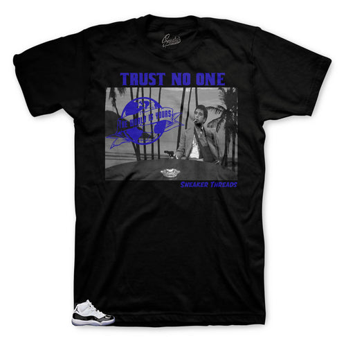 Jordan 11's Concord shoes matches black t-shirt | Black t-shirts matches Jordan 11's Concords 