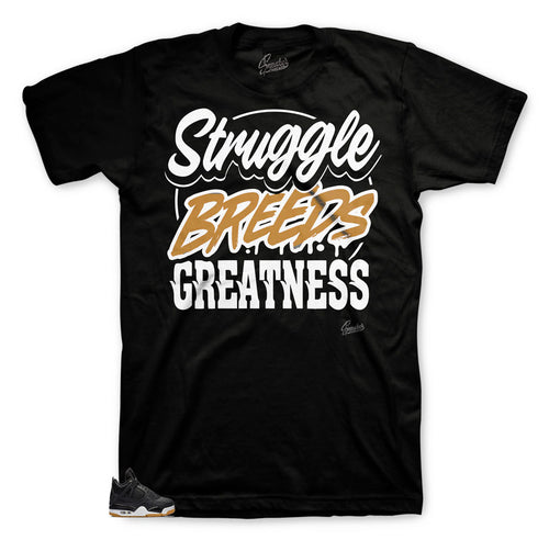 Jordan retro 4 black gum shoe match shirt collection designed to match Jordan 4 retro black gum