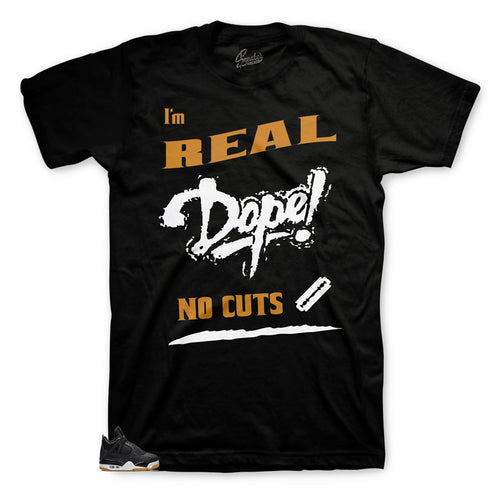 Retro shoe Jordan 4 black gum match shirt designed to match Jordan 4 black gum 