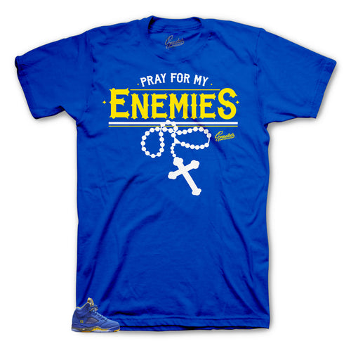 Reverse Jordan 5 retro Laney sneaker matching tees collection matches retro Jordan 5 