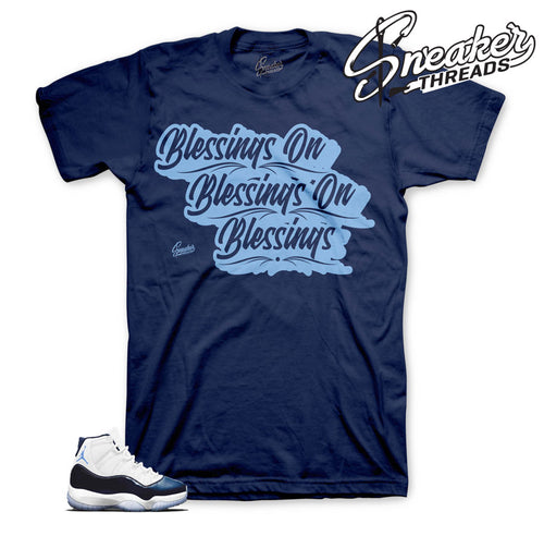 Midnight navy Jordan 11 clothing match | Win like 82 sneaker tees.
