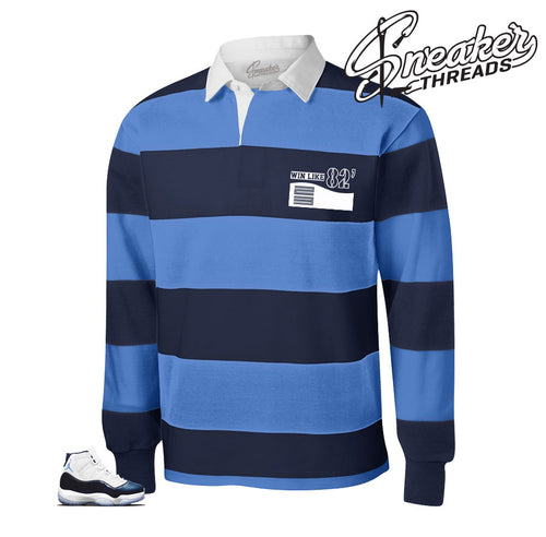 Rugby shirt match Jordan 11 win like 82 | Midnight navy 11's.