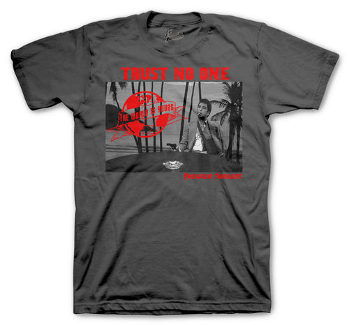 Red Flint Jordan 13 sneaker collection matches with mens tees