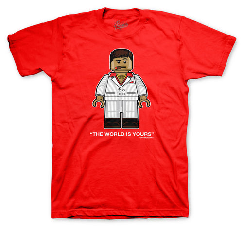 Retro 5 Fire Red Tony Bic Red Shirt