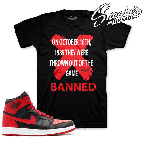 Jordan 1 banned tees match retro 1 banned sneaker shirts.